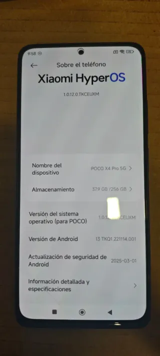 POCO X4 Pro 5G 256GB Scatola e Accessori