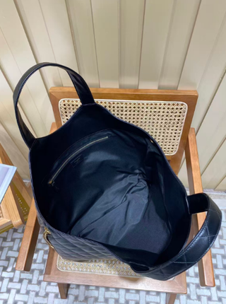 Bolso Tote Grande YSL Icare Negro