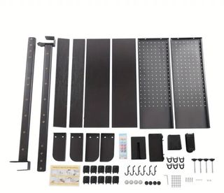 Organizador de escritorio negro.