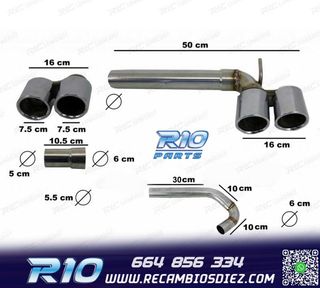 KIT ESCAPE BMW F30 F31 LOOK M3 COLAS DOBLES AMBOS LADOS