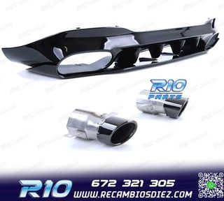 DIFUSOR MERCEDES CLA C118 19- AMG NEGRO BRILLO + COLAS ESCAP