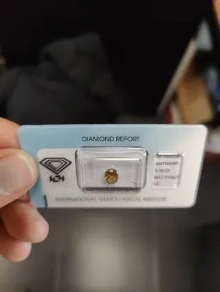 Diamante Natural 1.10 ct Amarillo IGI
