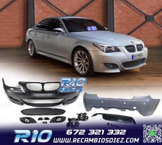 KIT CARROCERIA BMW E60 03-07 LOOK M5 PDC SRA + NIEBLAS