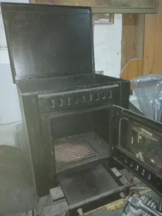 Estufa de leña con horno