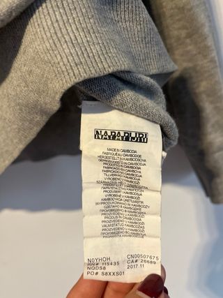 Jersey Napapijri Gris Talla XL