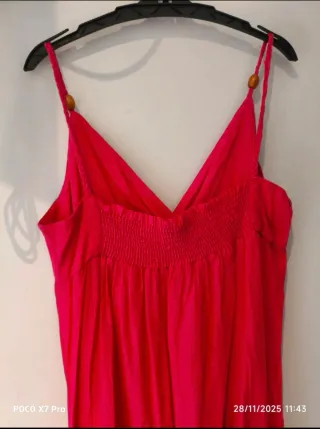 Vestido playero fucsia