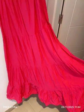 Vestido playero fucsia