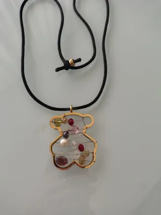 Colgante Oso con Piedras Multicolor