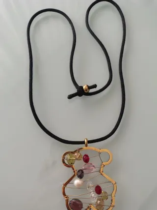 Colgante Oso con Piedras Multicolor