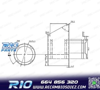 COLA ESCAPE BMW LOOK M POWER PERFORMANCE INOX NEGRO