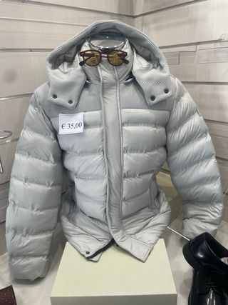 Giubbotto uomo grigio con cappuccio