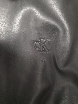 Chaqueta Aviador Calvin Klein Piel Sintética Negra