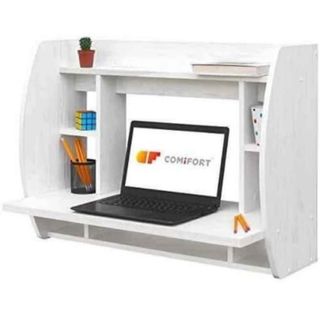 Escritorio de pared blanco de madera