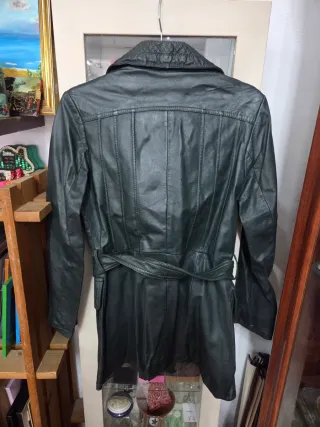 Chaqueta 3/4 Cuero Mujer Dillard's Verde