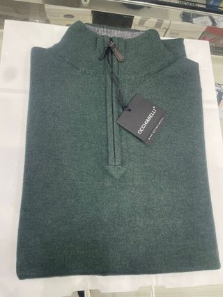 Maglia Uomo OCCHI&BELLI Verde Zip Taglia XXL