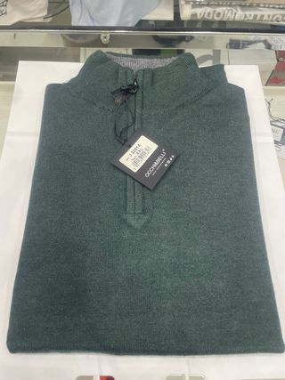Maglia Uomo OCCHI&BELLI Verde Zip Taglia XXL