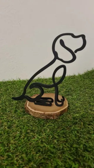 Scultura cane moderna in metallo
