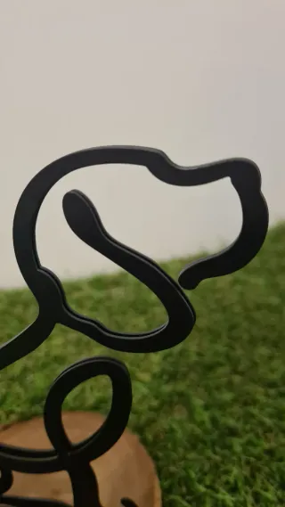Scultura cane moderna in metallo
