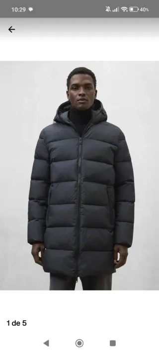 Abrigo Ecoalf gris plumífero