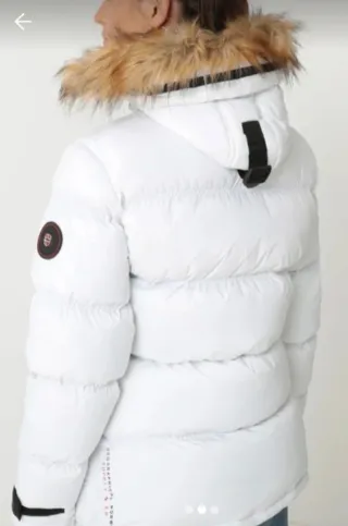 Abrigo de plumas Norway blanco mujer