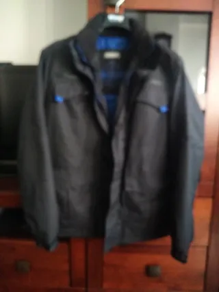 Parka Springfield Negra y Azul