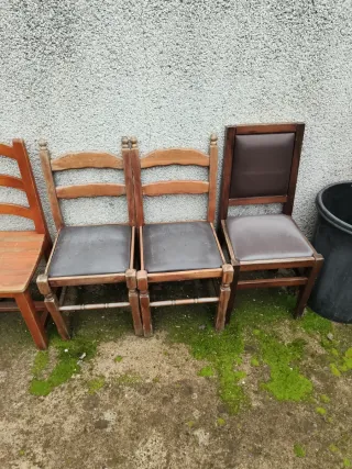 Sillas de madera para restaurar (lote.) Las REGALO