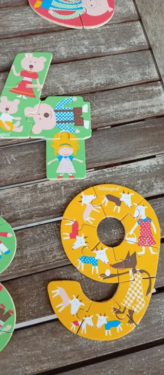 Puzzle números madera Its Magical