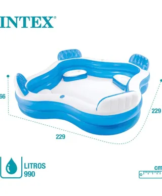 Piscina Hinchable Intex Familiar con Asientos