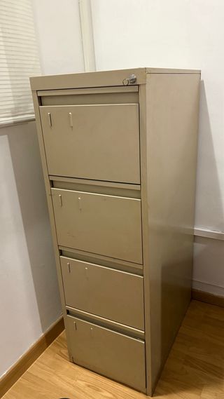 Mueble Archivador Metálico Beige 4 Cajones