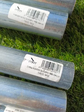 6 puntales para bayas metálicos