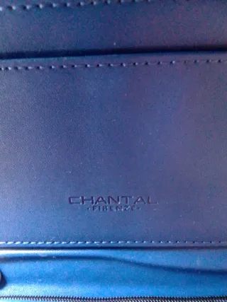 Portacarte blu con borchie dorate