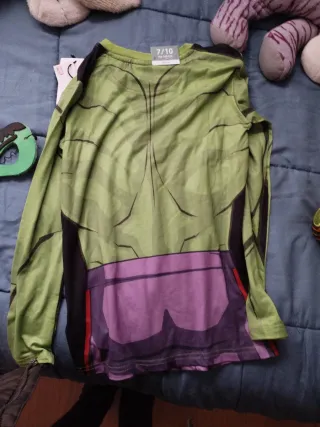 Camiseta y máscara Hulk 7-10 años