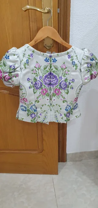 Traje de Fallera Rosa y Blanco