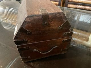 Caja baúl madera India antigua