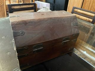 Caja baúl madera India antigua