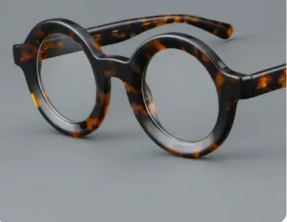 Gafas Vintage Redondas 38mm de Acetato – Hechas a