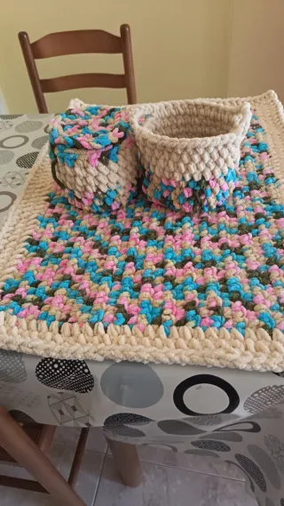 Juego de baño lana terciopelo