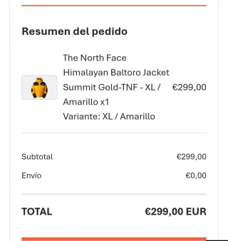 The North Face Chaqueta Plumas Amarilla Negra