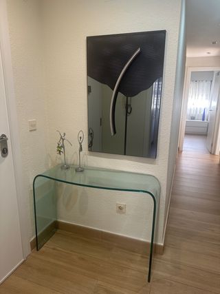 Consola de entrada cristal y espejo
