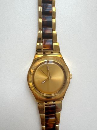 Reloj Swatch IRONY Dorado y Marrón