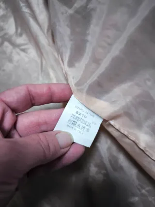 Abrigo pelo sintético mujer beige