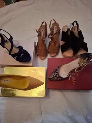 Lote 5 pares zapatos mujer TOP QUEENS