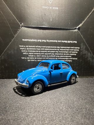 Miniatura VW Beetle Welly 1/60 Azul