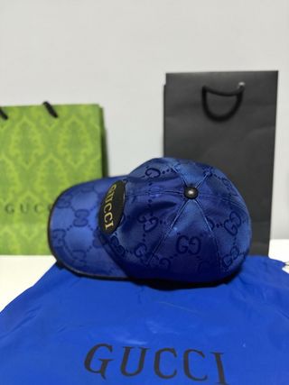 Berretto Gucci Blu e Oro Contratto