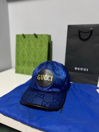 Berretto Gucci Blu e Oro Contratto