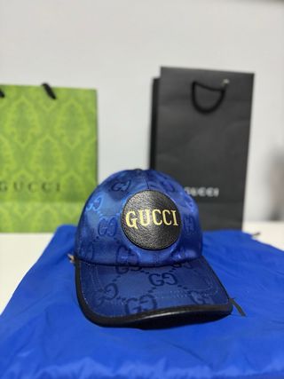 Berretto Gucci Blu e Oro Contratto