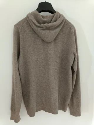 Sudadera Sfera punto capucha topo S