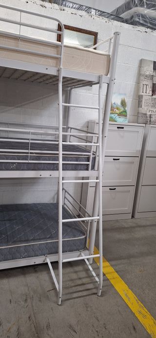 Litera triple metal blanco