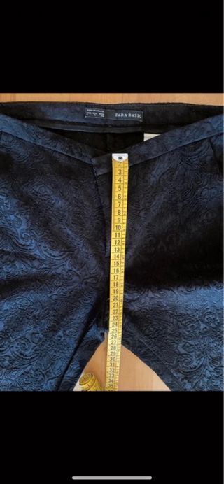 Pantalón negro jacquard