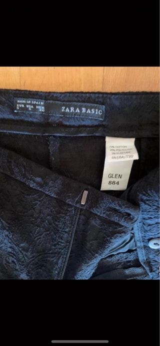 Pantalón negro jacquard